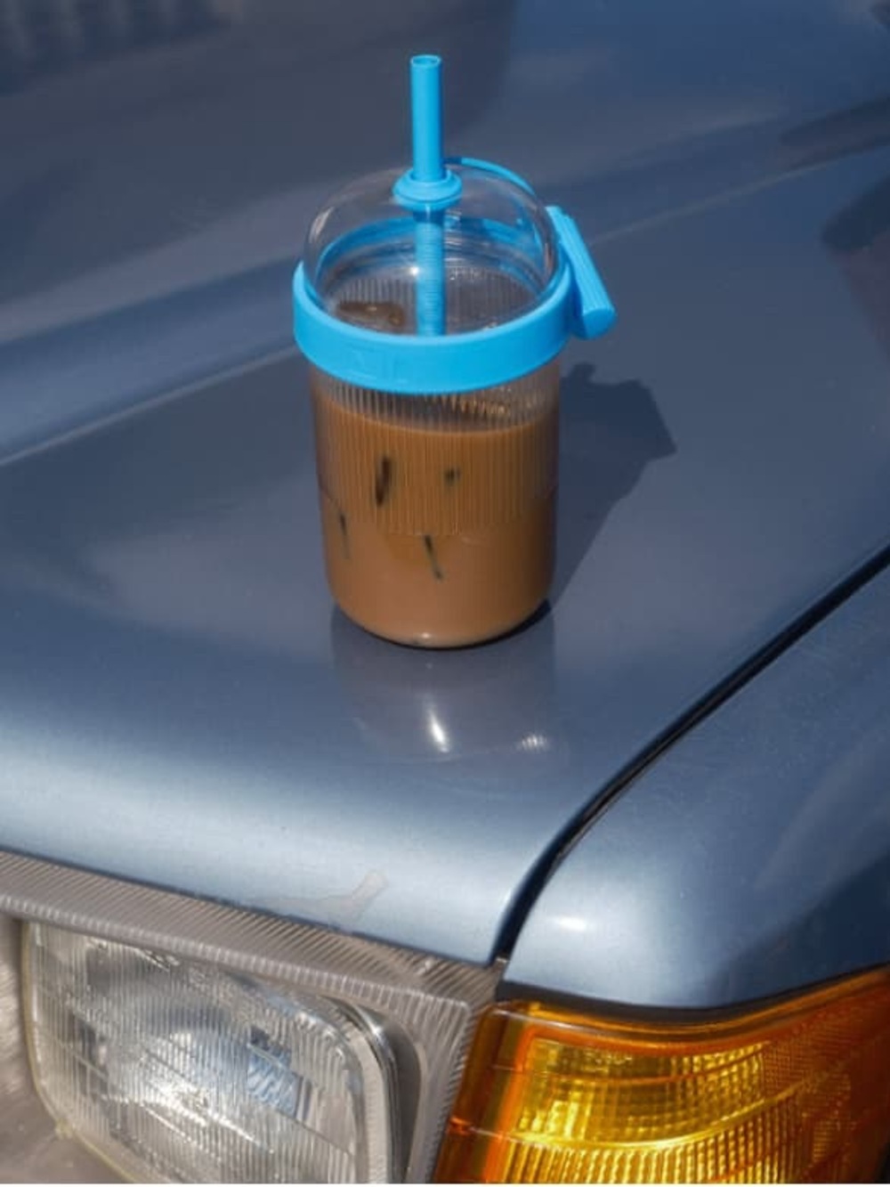 EUC Nespresso Limited Edition 18 Ounce Travel Iced Coffee Tumbler in NOLA Blue - Picture 14 of 16